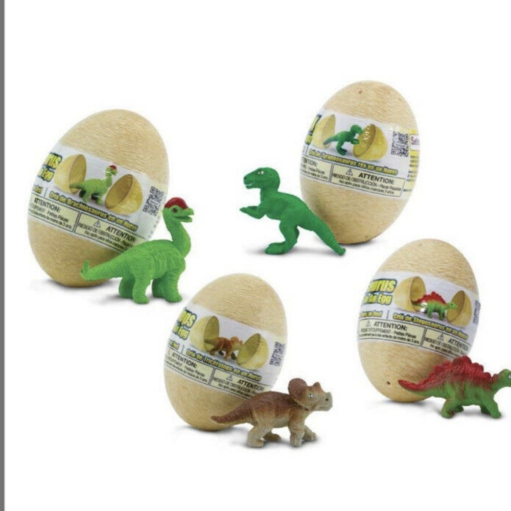 Safari Ltd - 4 Dini Babies & eggs #90075 NEW.